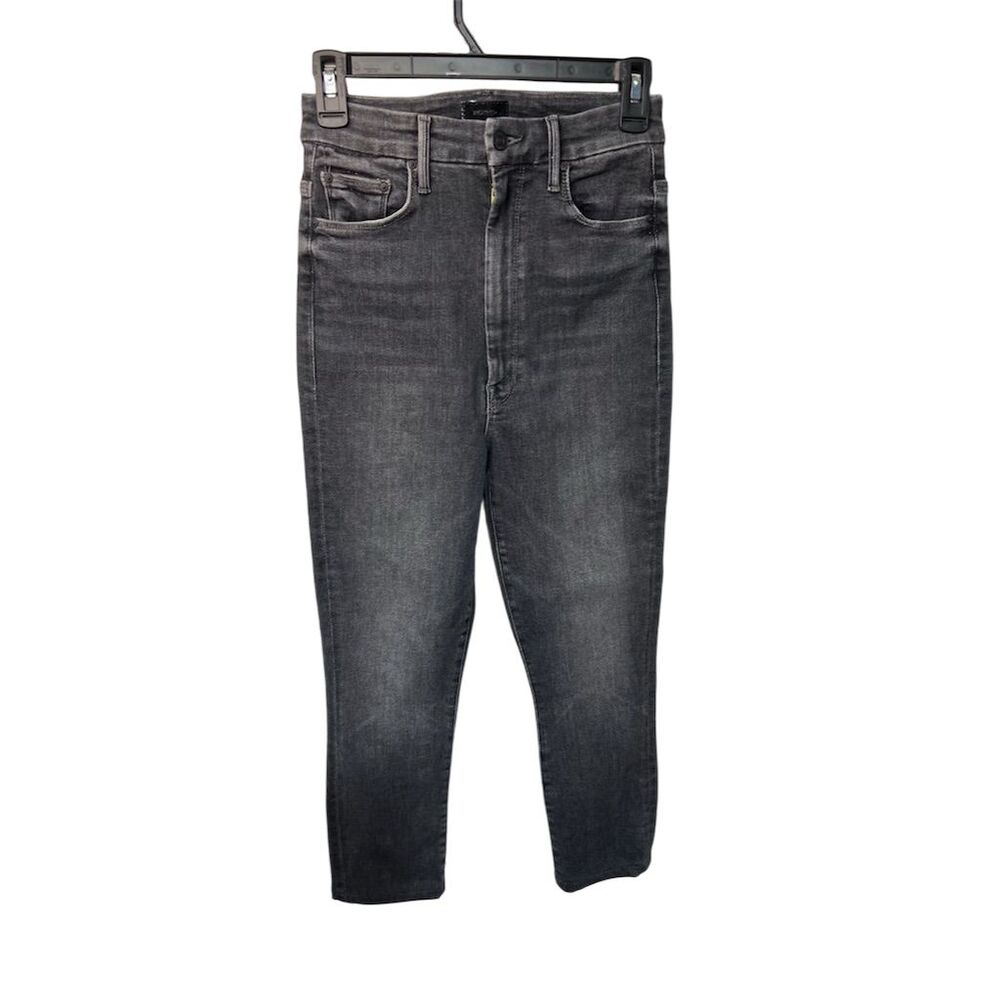 MOTHER Women's Skinny Jeans Size 26 Dark Denim Signature M Stitching